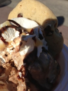 Diddy Riese ice cream and cookie